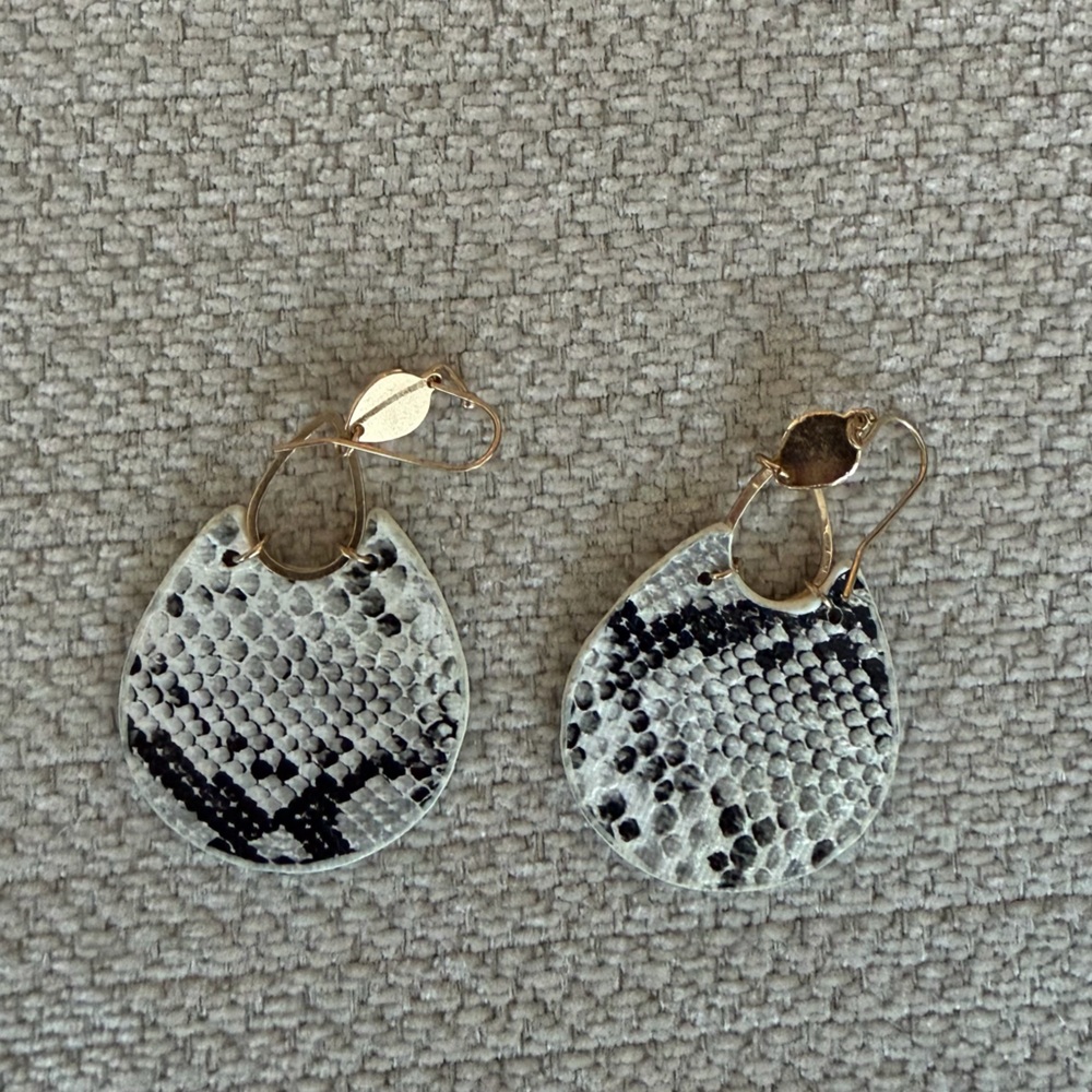 Snakeskin earrings